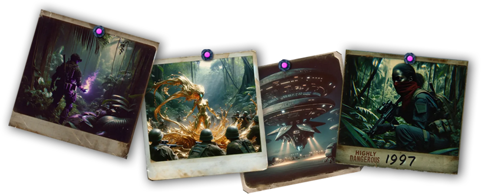 Polaroids of Hell PHYRE characters, set A