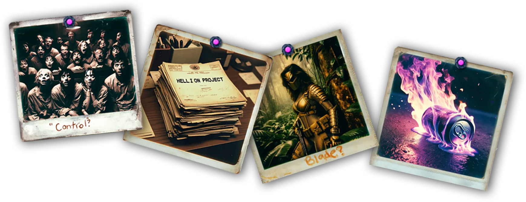 Polaroids of Hell PHYRE characters, set B